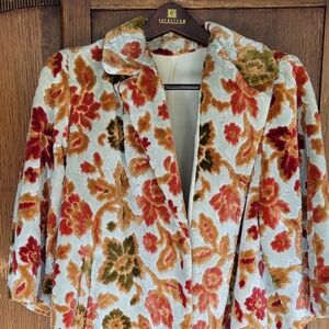 1960's Vintage-Style Chenille Jacket Sz Medium "Carpet" Jacket